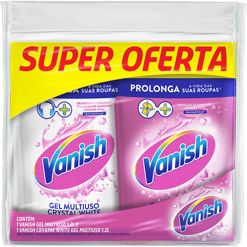 Kit-Tira-Manchas-Vanish-Gel-Multiuso-12L---Crystal-White-12L Kit-Tira-Manchas-Vanish-Gel-Multiuso-12L---Crystal-White-12L