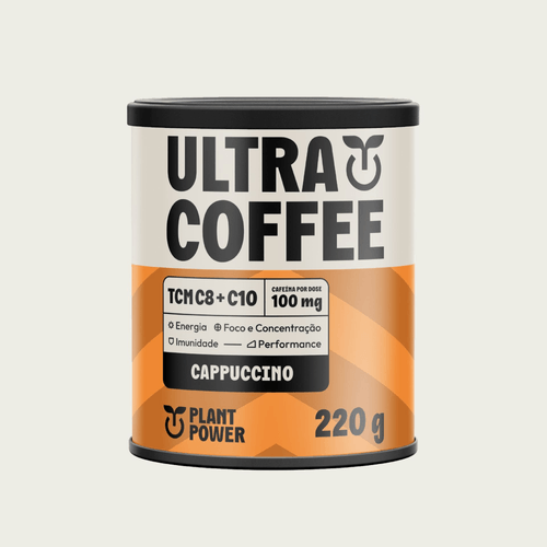 Suplemento-Alimentar-de-TCM-C8---C10-Colina-Cafeina-e-Vitaminas-do-Complexo-B-em-Po-Cappuccino-Plant-Power-Ultracoffee-Lata-220g