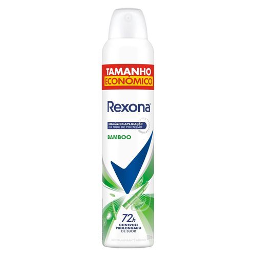 Antitranspirante Aerossol Bamboo 72h Rexona 200ml Spray Tamanho Econômico