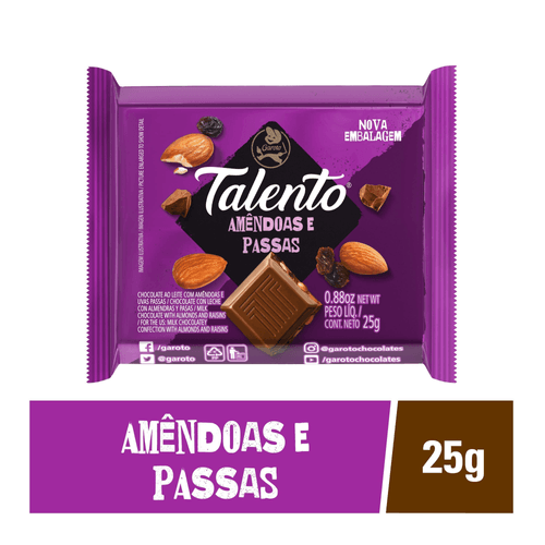-Chocolate-Garoto-Talento-Mini-25g-Amendoas-Passas-Embalagem-com-15-unidades-