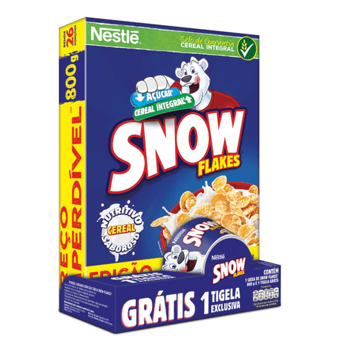 Cereal-Matinal-SNOW-FLAKES-800g---Gratis-Tigela