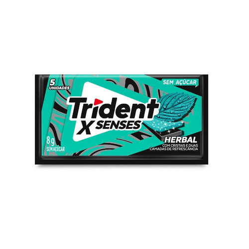 Chiclete-Trident-XSenses-Herbal-Sem-Acucar-8g Chiclete-Trident-XSenses-Herbal-Sem-Acucar-8g