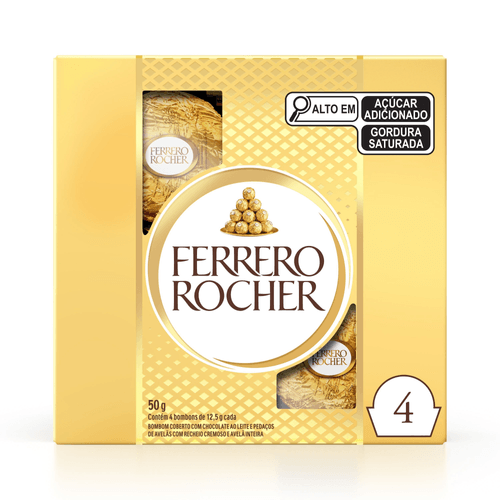 Bombom-Coberto-com-Chocolate-ao-Leite-e-Pedacos-de-Avelas-com-Recheio-Cremoso-e-Avela-Inteira-Ferrero-Rocher-Caixa-50g-4-Unidades-de-125g-Cada