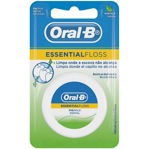 Fio-Dental-Encerado-Menta-Oral-B-Essential-Floss-25m Fio-Dental-Encerado-Menta-Oral-B-Essential-Floss-25m