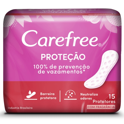 Protetor-Diario-sem-Abas-Carefree-Protecao-Pacote-15-Unidades Protetor-Diario-sem-Abas-Carefree-Protecao-Pacote-15-Unidades