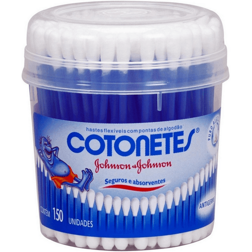 Hastes-Flexiveis-com-Ponta-de-Algodao-Johnson---Johnson-Cotonetes-Pote-150-Unidades Hastes-Flexiveis-com-Ponta-de-Algodao-Johnson---Johnson-Cotonetes-Pote-150-Unidades