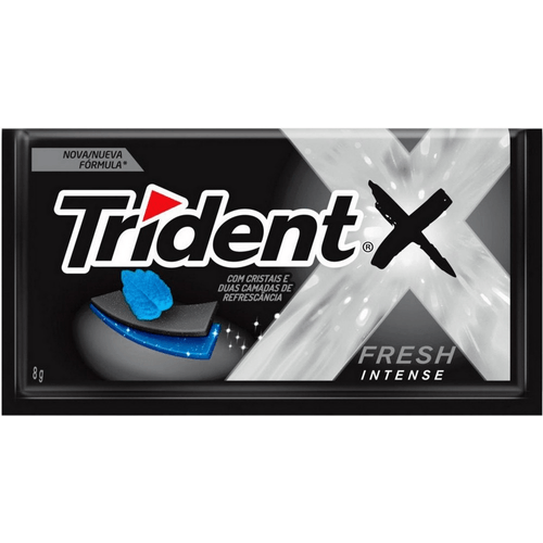 Chiclete-Trident-XSenses-Intense-Sem-Acucar-8g---Embalagem-com-5-unid. Chiclete-Trident-XSenses-Intense-Sem-Acucar-8g---Embalagem-com-5-unid.