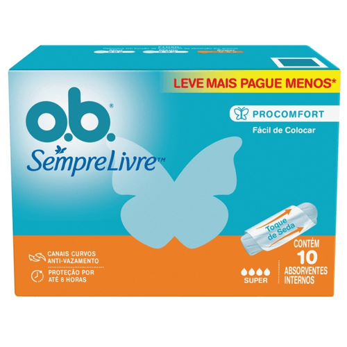 Absorvente-Interno-O.B.-Original-Super-Caixa-Leve-10-Pague-8-Unidades Absorvente-Interno-O.B.-Original-Super-Caixa-Leve-10-Pague-8-Unidades