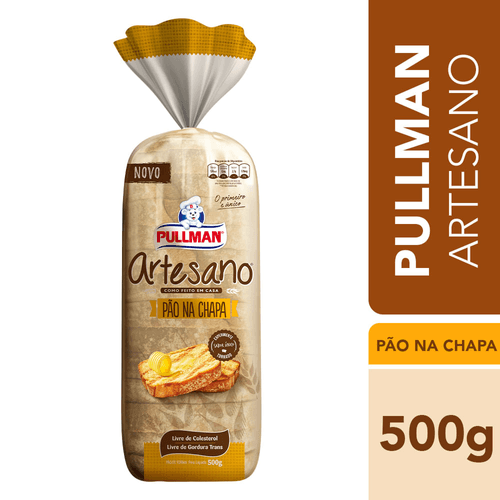 Pao-na-Chapa-de-Forma-Pullman-Artesano-Pacote-500g Pao-na-Chapa-de-Forma-Pullman-Artesano-Pacote-500g