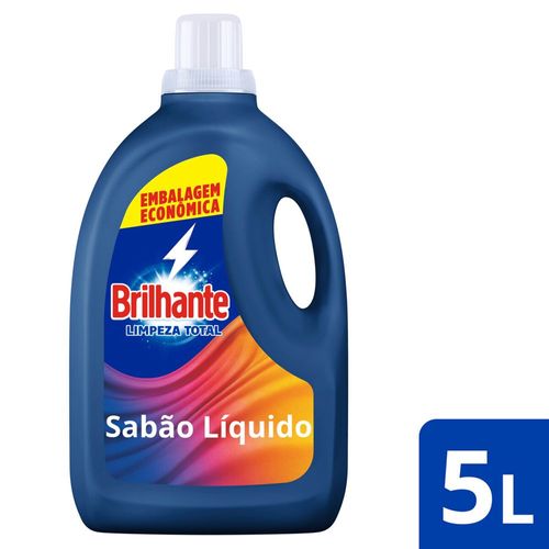 Lava-Roupas Líquido Roupas Brancas e Coloridas Brilhante Limpeza Total Galão 5l Embalagem Econômica