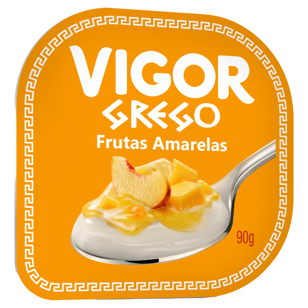 Iogurte Grego com Calda Frutas Amarelas Vigor 90g