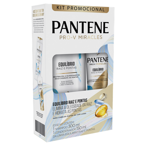 Kit-Promocional-Shampoo-300ml---Condicionador-150ml-Pantene-Pro-V-Miracles-Equilibrio-Raiz-e-Pontas