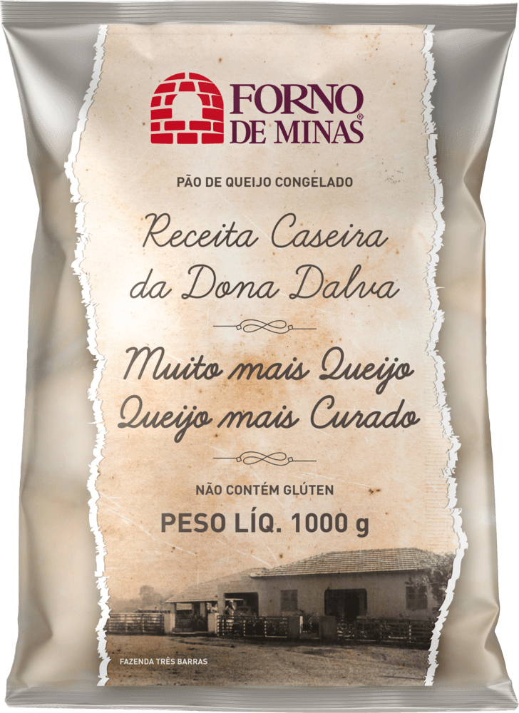 Pão de Queijo Congelado Forno de Minas Pacote 1000g