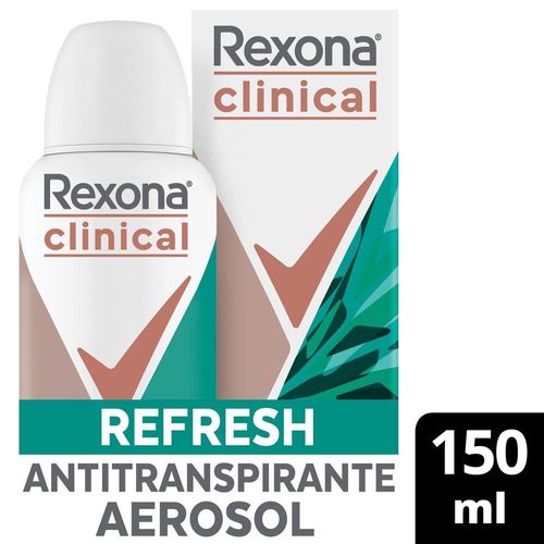 Antitranspirante-Aerossol-Refresh-96h-Rexona-Clinical-150ml-Spray