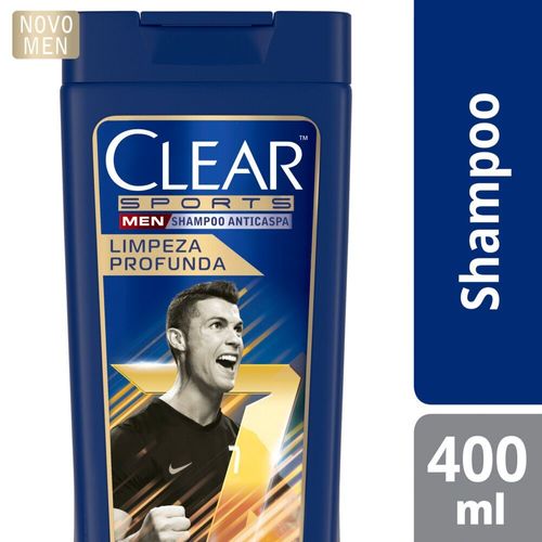 Shampoo-Anticaspa-com-Carvao-Ativado-e-Mentol-Clear-Men-Sports-Limpeza-Profunda-Frasco-400ml Shampoo-Anticaspa-com-Carvao-Ativado-e-Mentol-Clear-Men-Sports-Limpeza-Profunda-Frasco-400ml