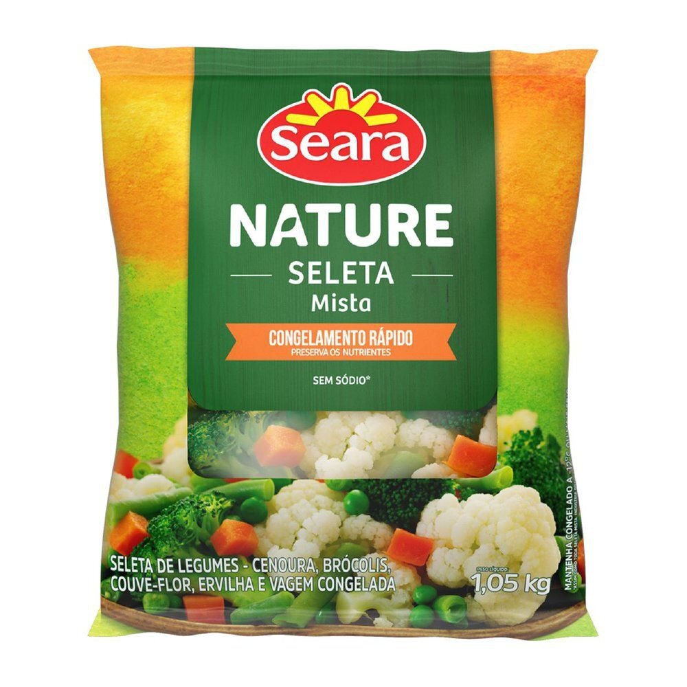 Seleta mista congelada Seara Nature 1,05kg