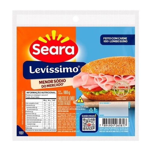 Levissimo-fatiado-Seara-180g Levissimo-fatiado-Seara-180g