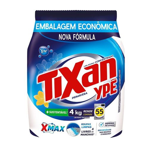 Lava-Roupas-em-Po-Tixan-Ype-Primavera-4Kg-Sache Lava-Roupas-em-Po-Tixan-Ype-Primavera-4Kg-Sache