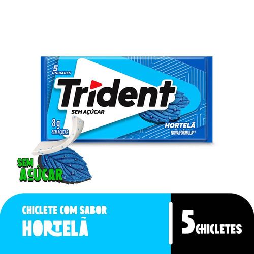 Chiclete-Trident-Hortela-Sem-Acucar--8g Chiclete-Trident-Hortela-Sem-Acucar--8g