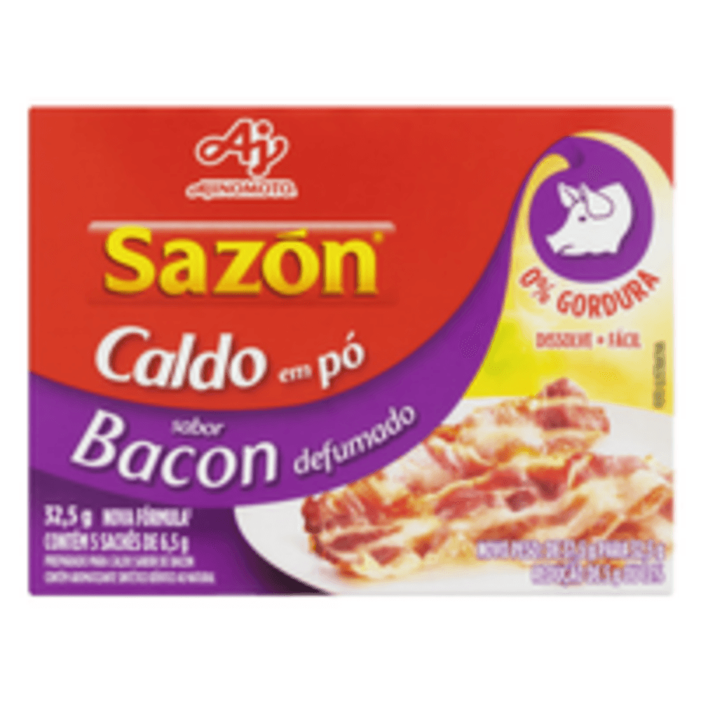 Caldo em Pó Bacon Defumado Sazón Caixa 32,5g