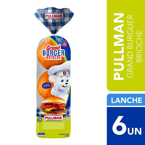 Pao-para-Hamburguer-Brioche-Pullman-Grand-Burger-Pacote-520g-6-Unidades-Tamanho-Familia Pao-para-Hamburguer-Brioche-Pullman-Grand-Burger-Pacote-520g-6-Unidades-Tamanho-Familia