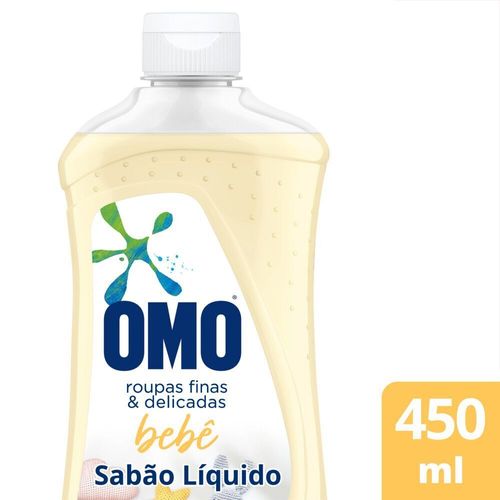 Lava-Roupas-Liquido-Roupas-Finas-e-Delicadas-Bebe-Omo-Frasco-450ml Lava-Roupas-Liquido-Roupas-Finas-e-Delicadas-Bebe-Omo-Frasco-450ml