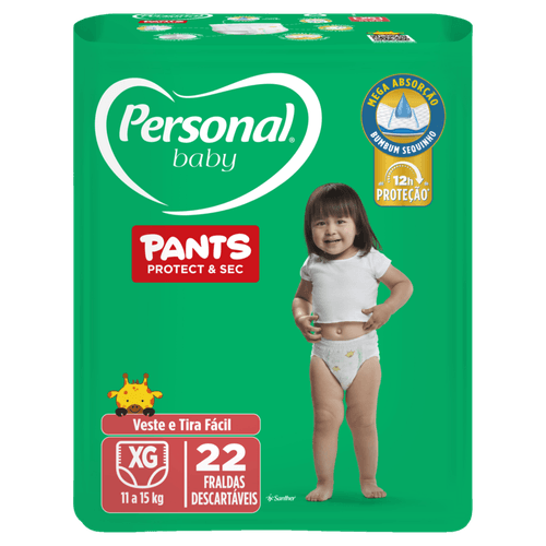 FRALDA-PERSONAL-BABY-PANTS-PROTECT---SEC-MEGA-ABSORCAO-ATE-12HORAS-DE-PROTECAO-VESTE-E-TIRA-FACIL-XG-22-UNIDADES