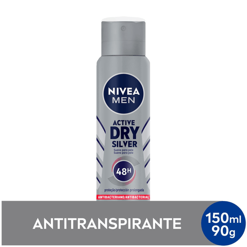 NIVEA-MEN-Desodorante-Antitranspirante-Aerossol-Silver-Protect-150ml NIVEA-MEN-Desodorante-Antitranspirante-Aerossol-Silver-Protect-150ml