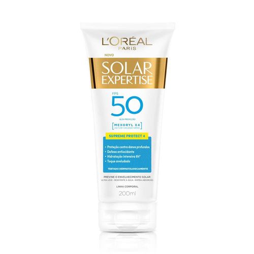 -Protecao-Solar-L-oreal-Supreme-Protecao-FPS-50-Bisnaga-200-ml- -Protecao-Solar-L-oreal-Supreme-Protecao-FPS-50-Bisnaga-200-ml-