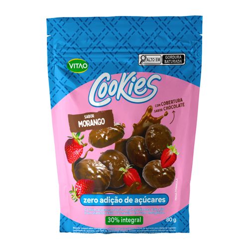 Biscoito-Cookie-Integral-Morango-com-Cobertura-de-Chocolate-sem-Adicao-de-Acucar-Vitao-Pacote-80g