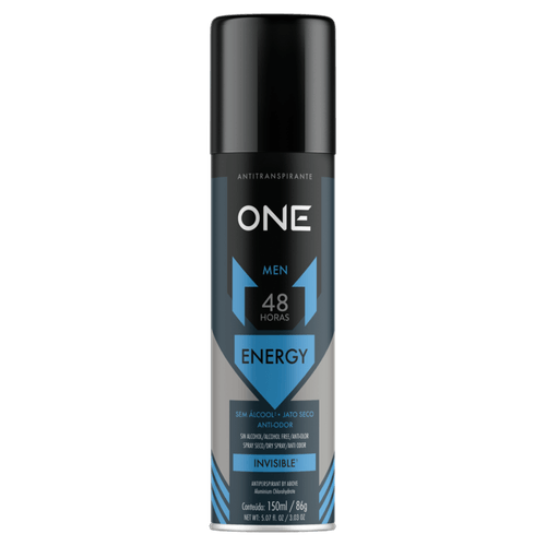 Antitranspirante-Jato-Seco-Invisible-Energy-48-Horas-One-Men-150ml-Spray