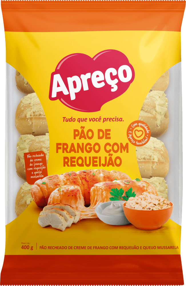 Pão Recheado Frango E Requeijão Apreco 400g