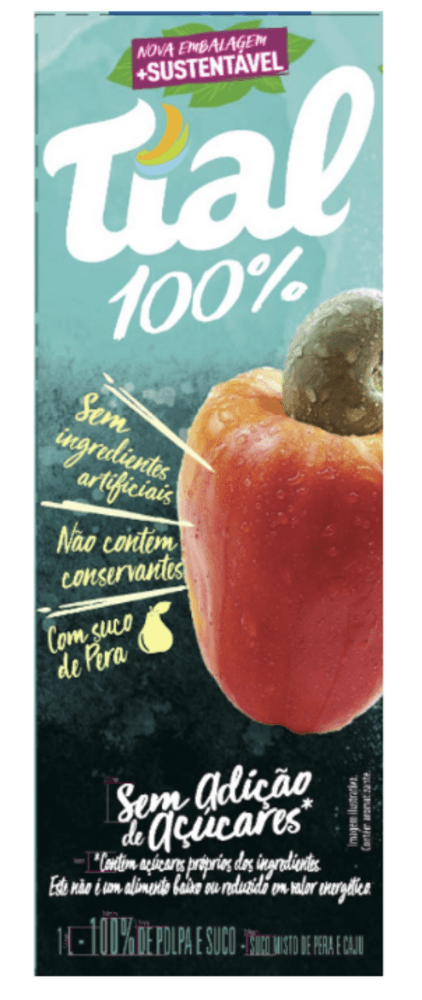 SUCO MISTO TIAL CAJU PERA 100% 1L