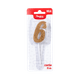 VELA-REGINA-PICK-GLITTER-DOURADA-NUMERO-6 VELA-REGINA-PICK-GLITTER-DOURADA-NUMERO-6