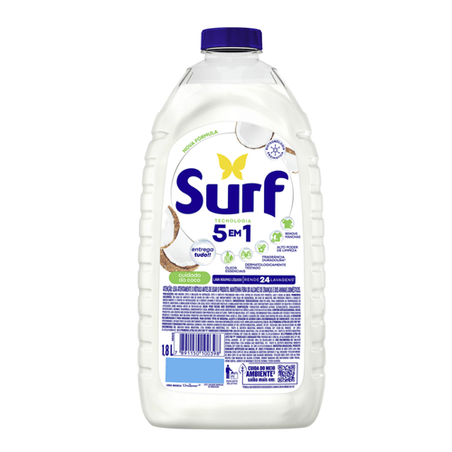LAVA-ROUPA-LIQUIDO-SURF-1.8L-5EM1-CUIDADO-DO-COCO LAVA-ROUPA-LIQUIDO-SURF-1.8L-5EM1-CUIDADO-DO-COCO