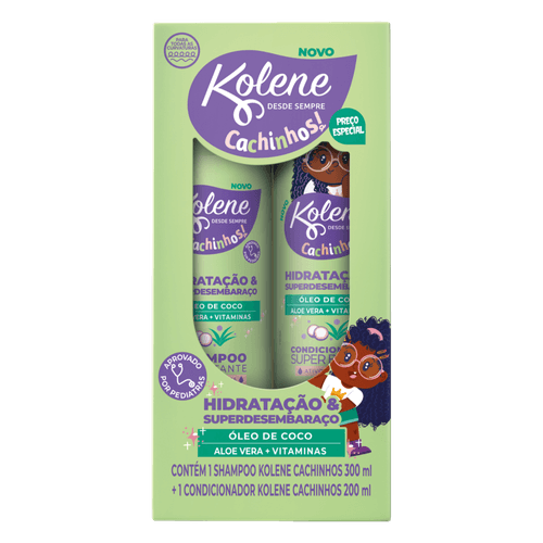 KIT-KOLENE-SHAMPOO-300ML---CONDICIONADOR-200ML-CACHINHOS-HIDRATACAO---SUPERDESEMBARACO-OLEO-DE-COCO-ALOE-VERA---VITAMINAS. KIT-KOLENE-SHAMPOO-300ML---CONDICIONADOR-200ML-CACHINHOS-HIDRATACAO---SUPERDESEMBARACO-OLEO-DE-COCO-ALOE-VERA---VITAMINAS.