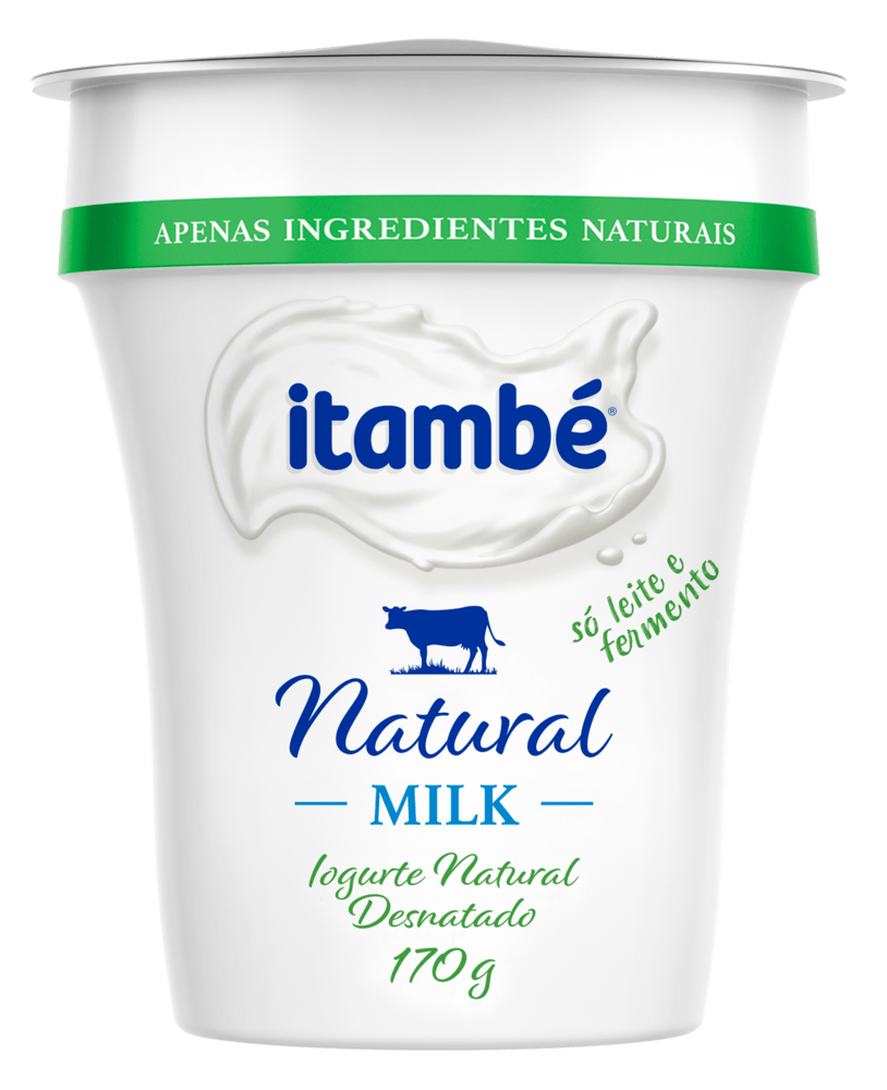 Iogurte Natural Milk Itambé Desnatado Copo com 170g