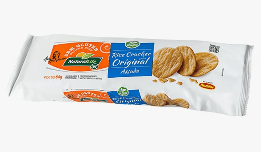 SNACK VEGANO SEM GLUTEN RICE CRACKER NATURAL LIFE 84G-