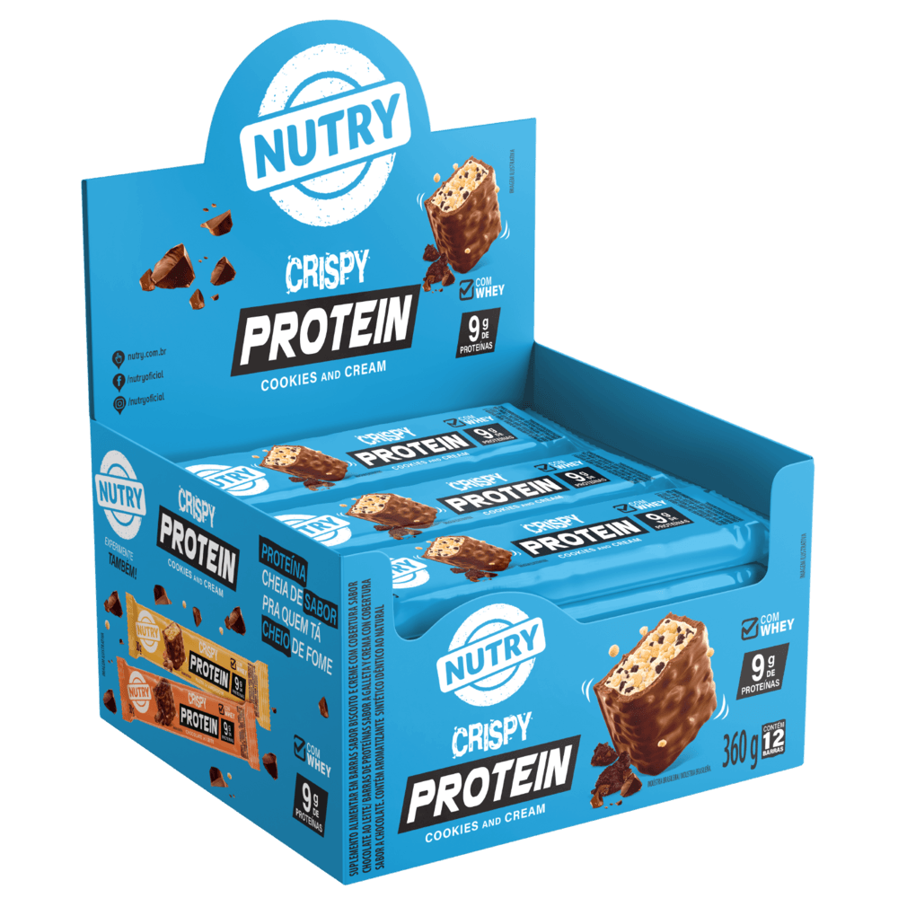 Barra de Proteína Nutry Cookies Unidade com 30g