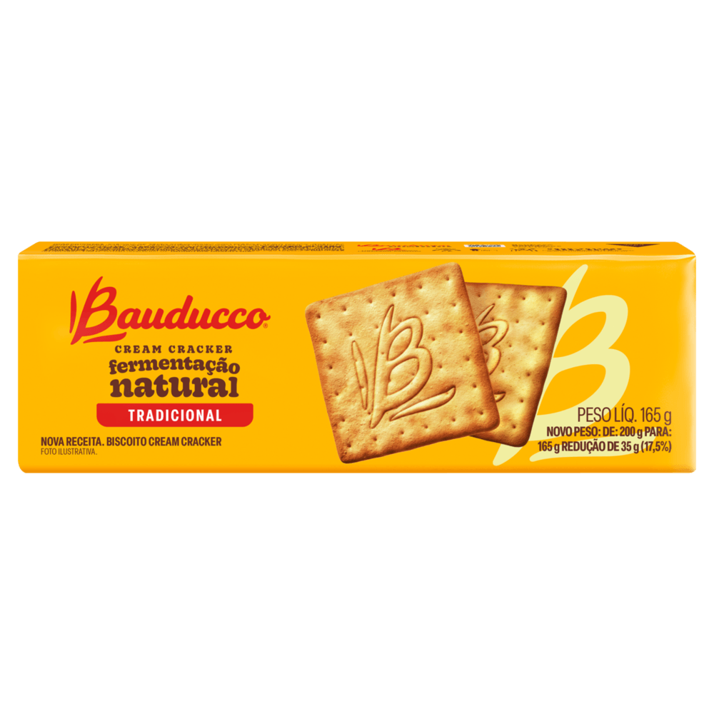 BISCOITO SALGADO BAUDUCCO LEVIS 165G -PC CREAM CRACKER