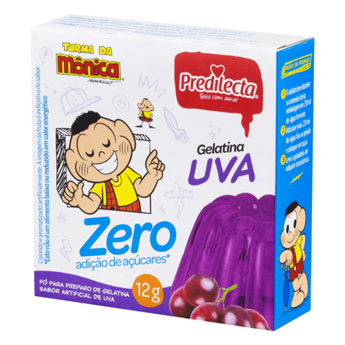 Preparo-de-Gelatina-em-Po-Uva-Turma-da-Monica-sem-Adicao-de-Acucar-Predilecta-Caixa-12g Preparo-de-Gelatina-em-Po-Uva-Turma-da-Monica-sem-Adicao-de-Acucar-Predilecta-Caixa-12g