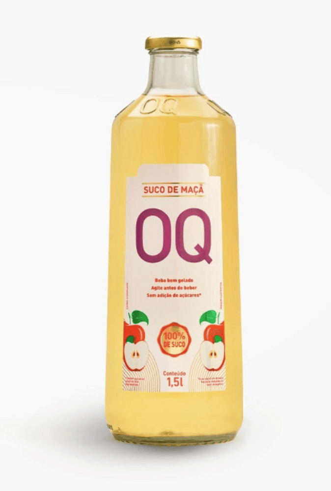 Suco de Maçã 100% Suco OQ Vidro 1,5l