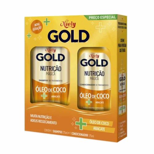 Kit-Shampoo-275ml---Condicionador-175ml-Niely-Gold-Nutricao-Poderosa Kit-Shampoo-275ml---Condicionador-175ml-Niely-Gold-Nutricao-Poderosa