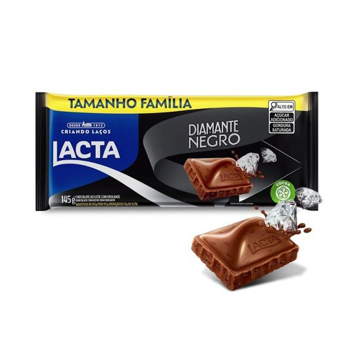 CHOCOLATE-LACTA--DIAMANTE-NEGRO--145-GRAMAS--TABUA- CHOCOLATE-LACTA--DIAMANTE-NEGRO--145-GRAMAS--TABUA-