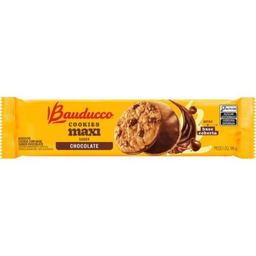 Biscoito-Cookie-com-Gotas-de-Chocolate-e-Base-Coberta-de-Chocolate-Bauducco-Maxi-Pacote-96g Biscoito-Cookie-com-Gotas-de-Chocolate-e-Base-Coberta-de-Chocolate-Bauducco-Maxi-Pacote-96g