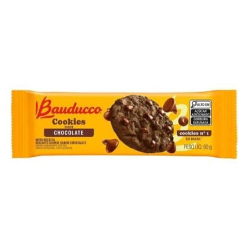 Biscoito-Cookie-Chocolate-Bauducco-Pacote-60g Biscoito-Cookie-Chocolate-Bauducco-Pacote-60g